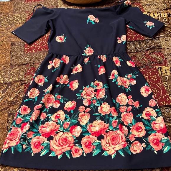 🌺NWT Nine Britton Stitch Fix Gwen Off Shoulder Midi Knit Dress - Picture 4 of 12